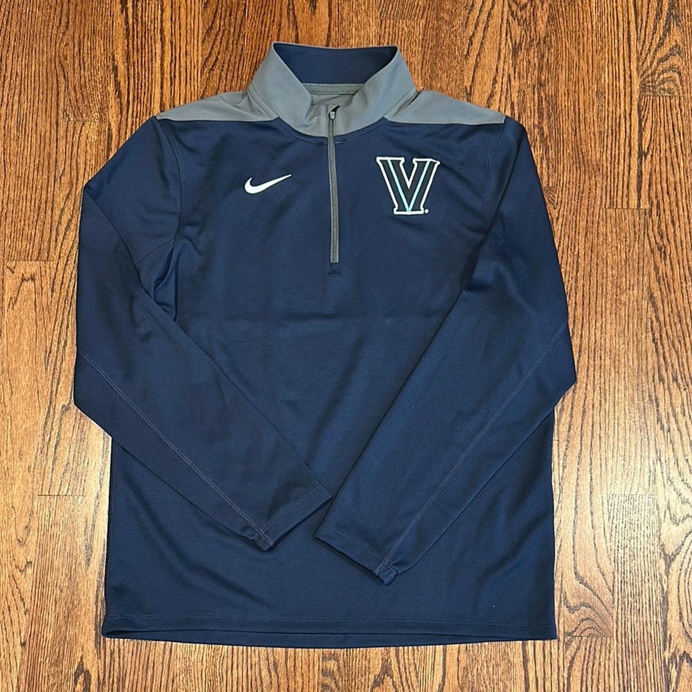 Villanova V Nike Navy and Gray Logo Quarter-Zip Pullover and Windbreaker